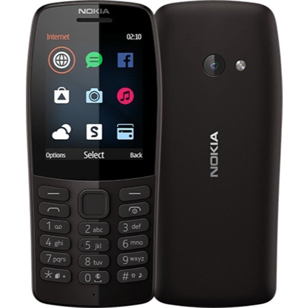 Mobiiltelefon Nokia 210, Dual Sim, Must цена и информация | Telefonid | hansapost.ee