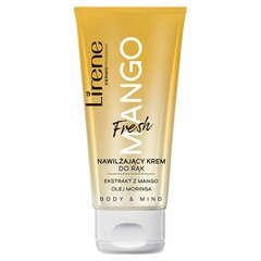 Niisutav kätekreem Lirene Body & Mind Fresh Mango, 50ml hind ja info | Kehakreemid, kehaõlid ja losjoonid | hansapost.ee