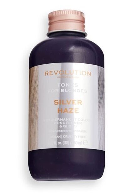 Poolpüsiv juuksevärv blondidele juustele Revolution Haircare London Tones for Blondes, 150 ml, Silver Haze цена и информация | Juuksevärvid | hansapost.ee