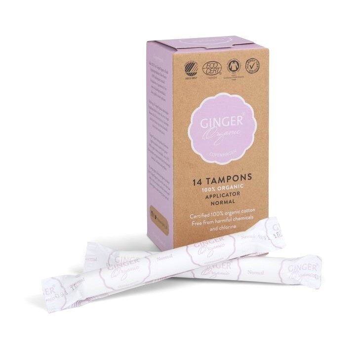 Tampoonid Ginger Organic tampons aplikaatoriga, 14 tk hind ja info | Tampoonid, hügieenisidemed ja menstruaalanumad | hansapost.ee