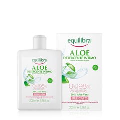 Õrn intiimpesuvahend Equilibra Aloe Gentle Cleanser Aloe Vera, 200ml цена и информация | Средства для интимной гигиены | hansapost.ee