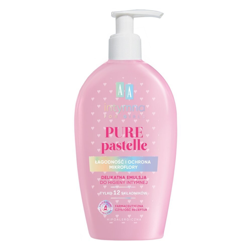 Õrn emulsioon intiimhügieeniks AA Intymna For Girls Pure Pastel, 300ml цена и информация | Intiimhügieeni tooted | hansapost.ee