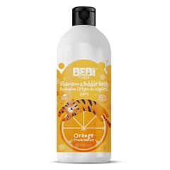 Шампунь и лосьон для ванны для детей Barwa Bebi Kids Shampoo & Bubble Bath 2in1 апельсин, 500мл цена и информация | Barwa Духи, косметика | hansapost.ee