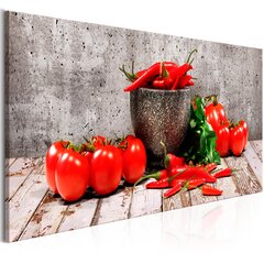 Pilt - Red Vegetables (1 Part) Concrete Narrow 135x45 cm hind ja info | Seinapildid | hansapost.ee