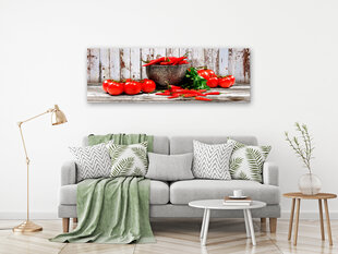 Pilt - Red Vegetables (1 Part) Wood Narrow 135x45 cm hind ja info | Seinapildid | hansapost.ee