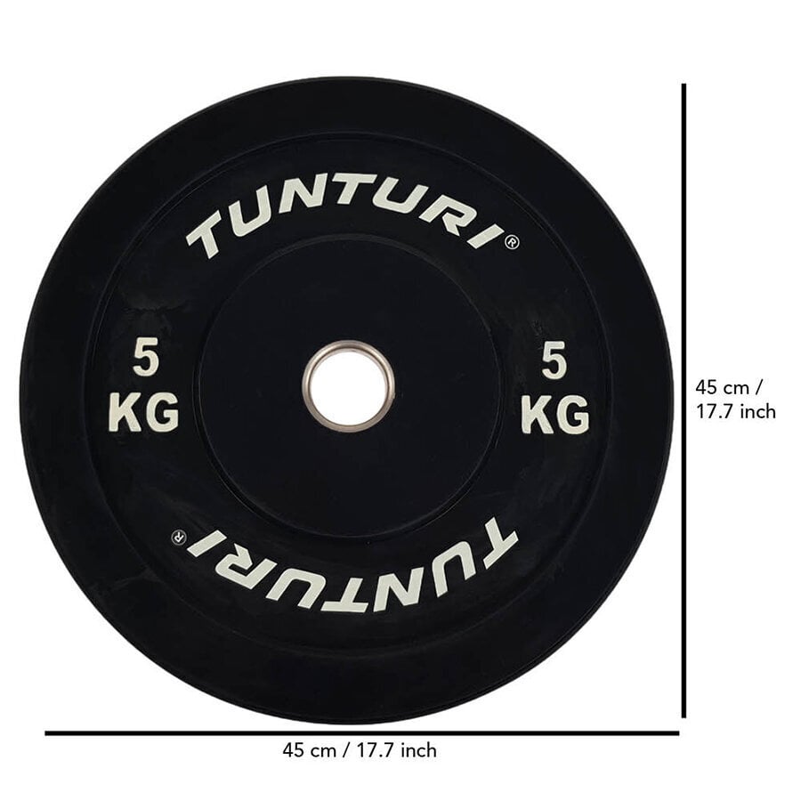 Tunturi Bumper ketas (lame) 5 kg must цена и информация | Hantlid, kangid, raskused | hansapost.ee