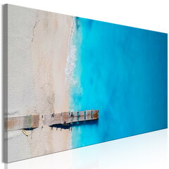 Картина - Sea and Wooden Bridge (1 Part) Narrow Blue 135x45 см цена и информация | Картины, живопись | hansapost.ee