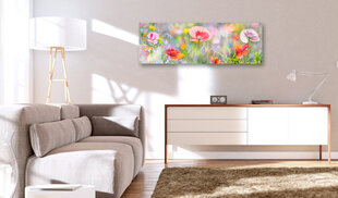 Pilt - Rainbow of Morning Poppies 135x45 cm hind ja info | Seinapildid | hansapost.ee