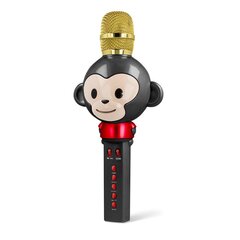 Микрофон караоке с колонкой Maxlife Animal MX-100 Bluetooth 4.0 / 5Вт / голосовой модулятор / черный цена и информация | Микрофоны | hansapost.ee