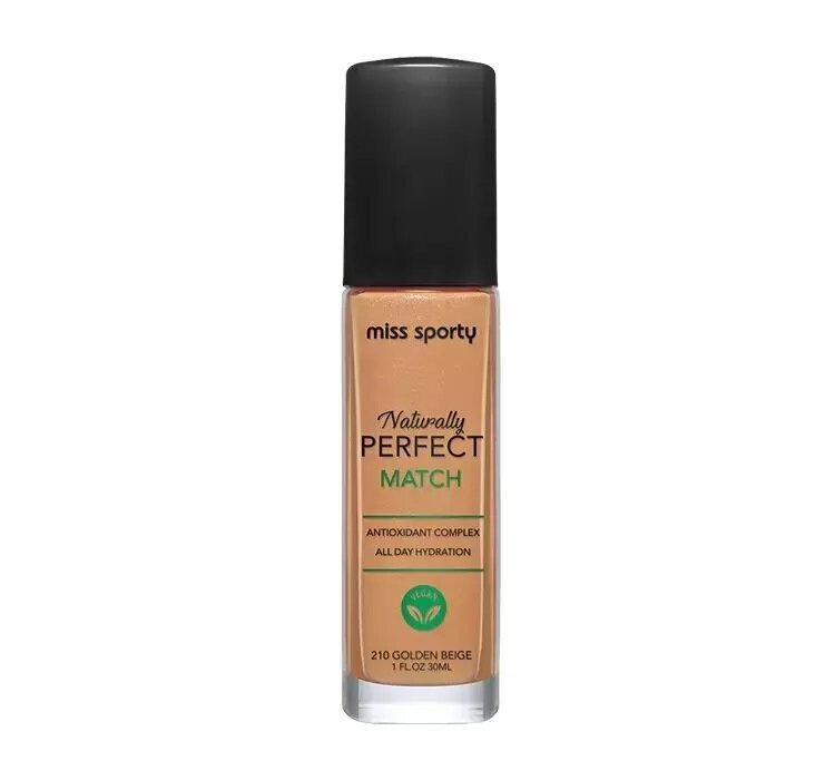 Niisutav jumestuskreem Miss Sporty Naturally Perfect Match 210 Golden Beige, 30ml hind ja info | Jumestuskreemid ja puudrid | hansapost.ee