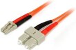 Optiline võrgukaabel STARTECH 2m Fiber Patch Cable LC - SC цена и информация | Juhtmed ja kaablid | hansapost.ee