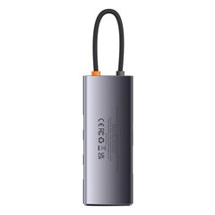 Hub 6in1 Baseus Metal Gleam Series, USB-C to 3x USB 3.0 + USB-C PD + microSD/SD hind ja info | USB adapterid ja jagajad | hansapost.ee
