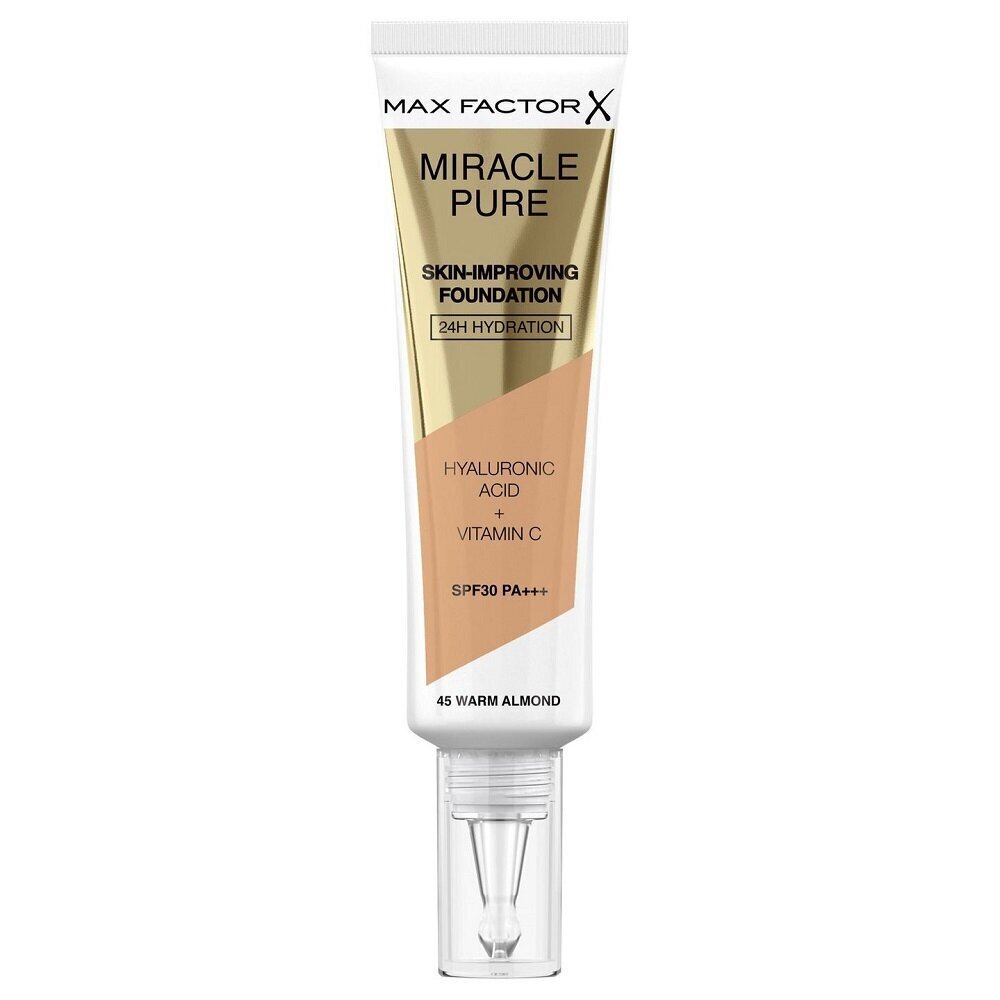 Jumestuskreem Max Factor Miracle Pure Skin Improving Foundation SPF30 44 Warm Almond, 30ml hind ja info | Jumestuskreemid ja puudrid | hansapost.ee