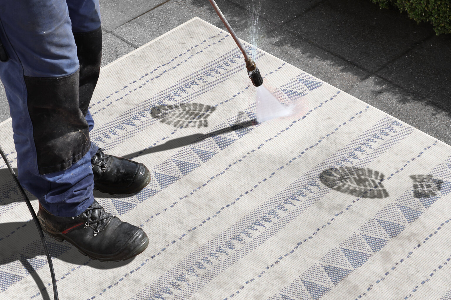 Kahepoolne vaip - tee NORTHRUGS Twin Supreme Cream Blue, 80x250 cm hind ja info | Vaibad | hansapost.ee