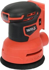 Эксцентриковая шлифовальная машина, беспроводная, Yato (YT-82753) 125мм 18В (без аккумулятора) цена и информация | Шлифовальные машины | hansapost.ee