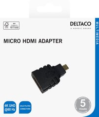 Deltaco, HDMI/micro HDMI цена и информация | Адаптеры, USB-разветвители | hansapost.ee