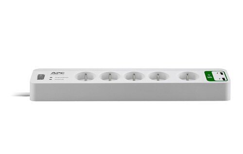 APC PM5U-FR Essential 5xFR riba + 2xUSB 5V, 2,4A laadija цена и информация | Pikendusjuhtmed | hansapost.ee