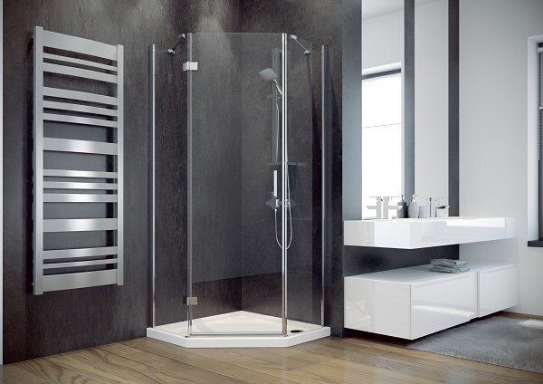 Kuusnurkne dušikabiin Besco VIVA, 90 x 90 cm hind ja info | Dušikabiinid | hansapost.ee