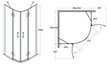 Kvadrandiline dušikabiin Besco VIVA, 80, 90 x 195 cm hind ja info | Dušikabiinid | hansapost.ee