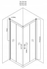 Душевая кабина Mexen Rio, 70x70,80x80,90x90, полуматовая цена и информация | Душевые кабины | hansapost.ee