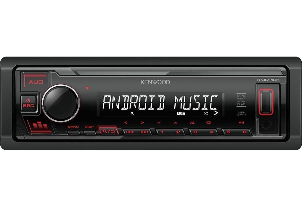 Kenwood KMM-105RY car media receiver Black 50 W цена и информация | Autoraadiod, multimeedia | hansapost.ee