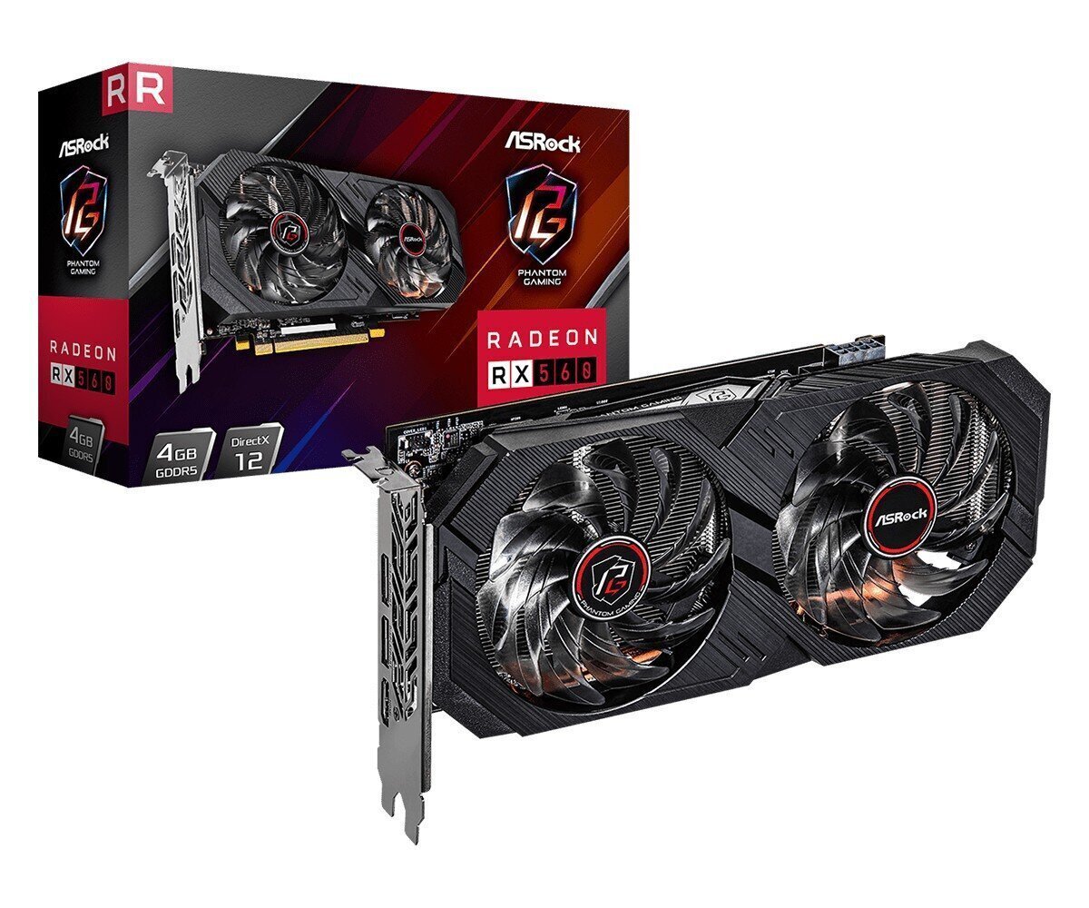 Asrock RX 560 Phantom Gaming Elite 4G graafikakaart hind ja info | Videokaardid | hansapost.ee