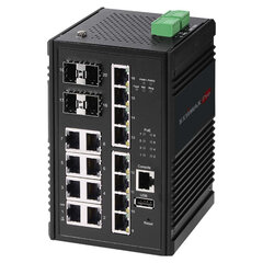 Сетевой коммутатор Edimax IGS-5416P, управляемый Gigabit Ethernet (10/100/1000) Power over Ethernet (PoE), черный цена и информация | Edimax Сетевое оборудование | hansapost.ee