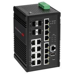 Edimax IGS-5416P network switch Managed Gigabit Ethernet (10/100/1000) Power over Ethernet (PoE) Black hind ja info | Edimax Arvutid ja IT- tehnika | hansapost.ee
