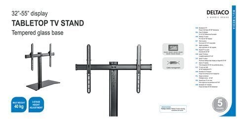 Deltaco ARM-1401, Vesa 200x200 - 600x400, 32-55" hind ja info | Teleri seinakinnitused ja hoidjad | hansapost.ee