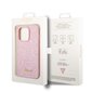 Guess PC/TPU Glitter Flakes Metal Logo Case for iPhone 14 Pro Pink hind ja info | Telefonide kaitsekaaned ja -ümbrised | hansapost.ee