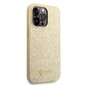 Guess PC/TPU Glitter Flakes Metal Logo Case for iPhone 14 Pro Max Gold hind ja info | Telefonide kaitsekaaned ja -ümbrised | hansapost.ee