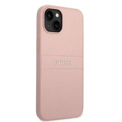 Guess PU Leather Saffiano Case for iPhone 14 Plus Pink hind ja info | Telefonide kaitsekaaned ja -ümbrised | hansapost.ee