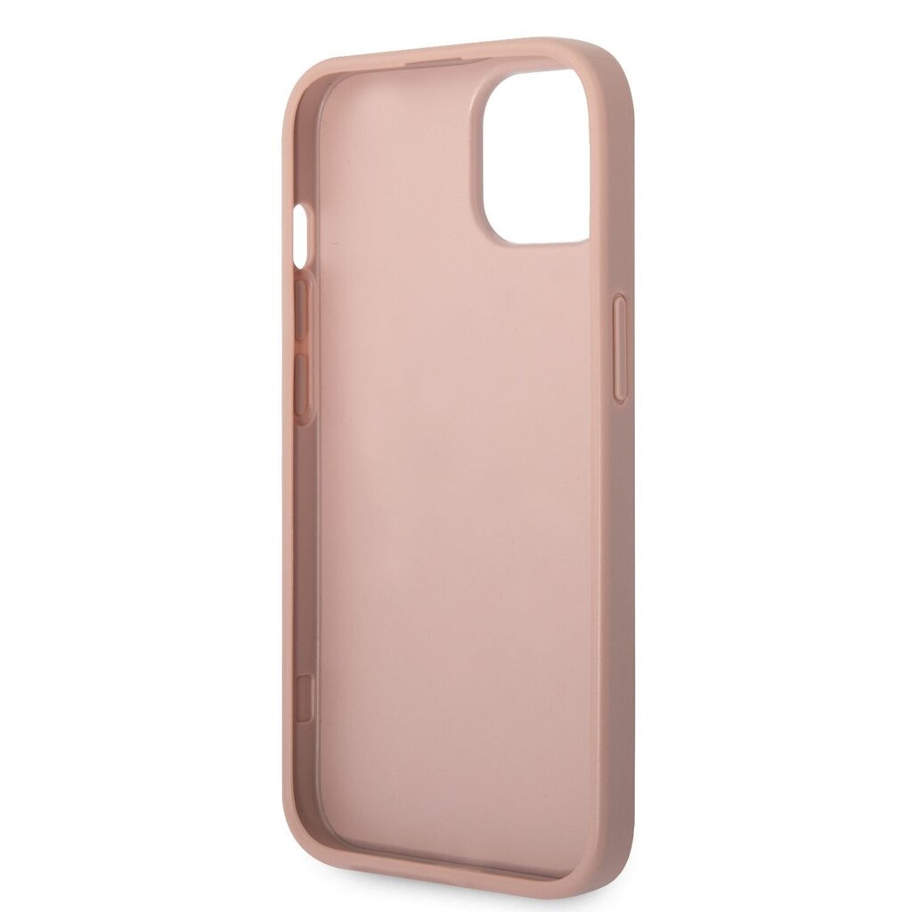 Guess PU Leather Saffiano Case for iPhone 14 Plus Pink цена и информация | Telefonide kaitsekaaned ja -ümbrised | hansapost.ee