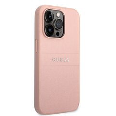 Guess PU Leather Saffiano Case for iPhone 14 Pro Max Pink hind ja info | Telefonide kaitsekaaned ja -ümbrised | hansapost.ee