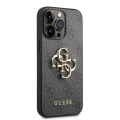 Guess PU 4G Metal Logo Case for iPhone 14 Pro Grey hind ja info | Telefonide kaitsekaaned ja -ümbrised | hansapost.ee