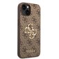 Guess PU 4G Metal Logo Case for iPhone 14 Brown hind ja info | Telefonide kaitsekaaned ja -ümbrised | hansapost.ee