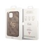 Guess PU 4G Metal Logo Case for iPhone 14 Brown hind ja info | Telefonide kaitsekaaned ja -ümbrised | hansapost.ee