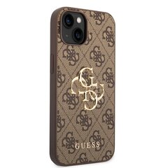 Guess PU 4G Metal Logo Case for iPhone 14 Plus Brown hind ja info | Telefonide kaitsekaaned ja -ümbrised | hansapost.ee