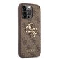 Guess PU 4G Metal Logo Case for iPhone 14 Pro Max Brown hind ja info | Telefonide kaitsekaaned ja -ümbrised | hansapost.ee