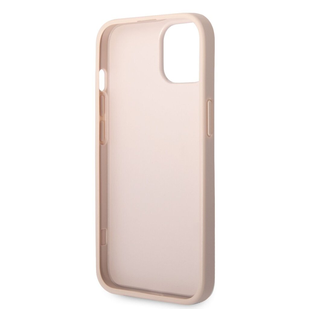 Guess PU 4G Metal Logo Case for iPhone 14 Pink цена и информация | Telefonide kaitsekaaned ja -ümbrised | hansapost.ee