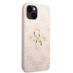 Guess PU 4G Metal Logo Case для iPhone 14 Pink цена и информация | Чехлы для телефонов | hansapost.ee