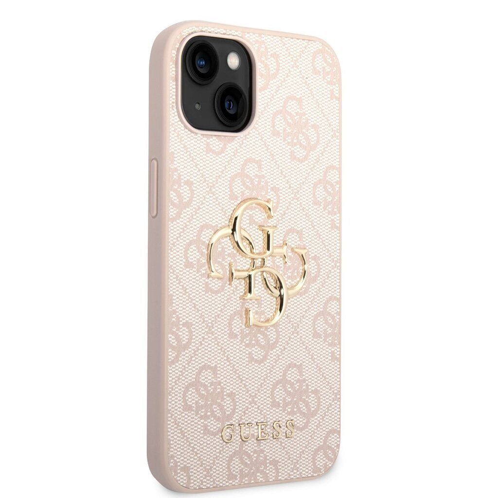 Guess PU 4G Metal Logo Case for iPhone 14 Pink цена и информация | Telefonide kaitsekaaned ja -ümbrised | hansapost.ee