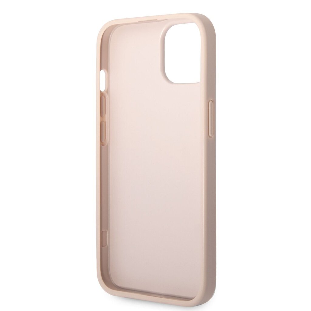 Guess PU 4G Metal Logo Case for iPhone 14 Plus Pink hind ja info | Telefonide kaitsekaaned ja -ümbrised | hansapost.ee