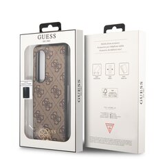 Guess 4G Charms Case for Samsung Galaxy Z Fold 4 Brown hind ja info | Telefonide kaitsekaaned ja -ümbrised | hansapost.ee