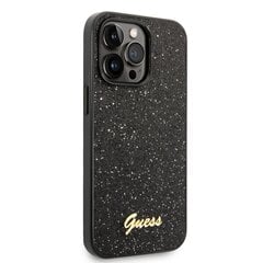 Guess PC/TPU Glitter Flakes Metal Logo Case for iPhone 14 Pro Max Black цена и информация | Чехлы для телефонов | hansapost.ee