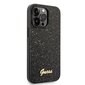 Guess PC/TPU Glitter Flakes Metal Logo Case for iPhone 14 Pro Max Black цена и информация | Telefonide kaitsekaaned ja -ümbrised | hansapost.ee