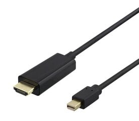 Deltaco, Mini DP/HDMI, 2 m цена и информация | Кабели и провода | hansapost.ee