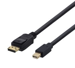 Deltaco, DisplayPort - mini DisplayPort, 4K UHD, 3 m hind ja info | Juhtmed ja kaablid | hansapost.ee