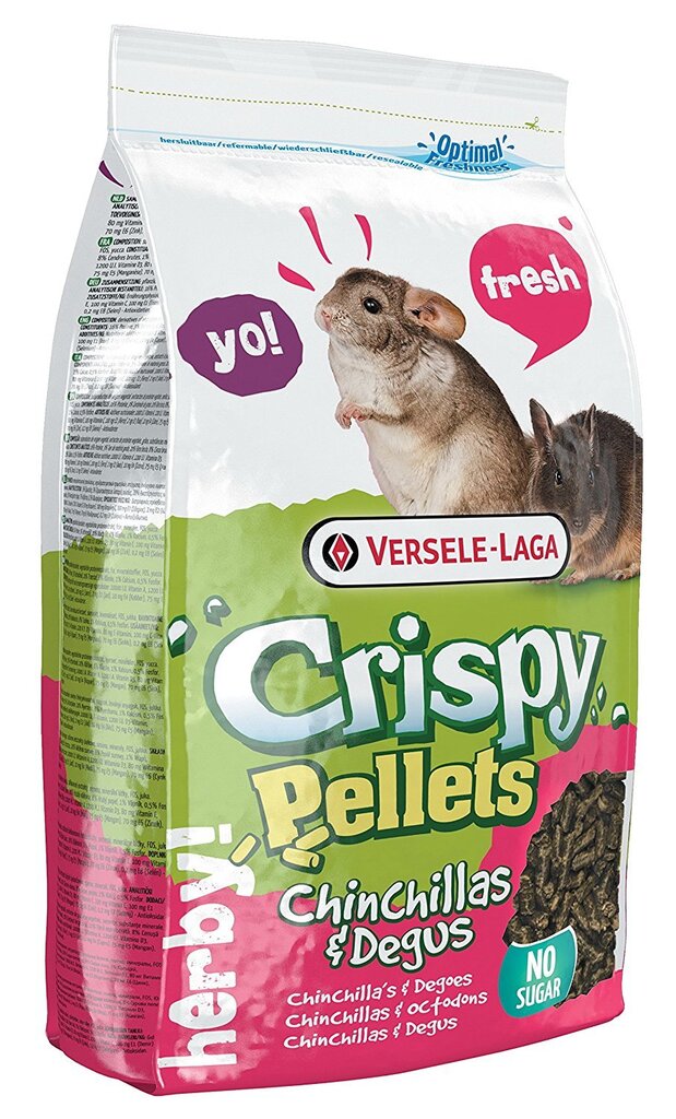 Versele Laga sööt tšintšiljadele ja deegudele Crispy Pellets, 1 kg цена и информация | Toit väikeloomadele | hansapost.ee