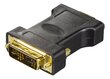 DEltaco adapter DVI-A - VGA, 1920x1200, 60Hz, must цена и информация | Juhtmed ja kaablid | hansapost.ee